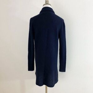 White + Warren Black 100% Cashmere Cardigan Sweater Open Front Women's Sz Small